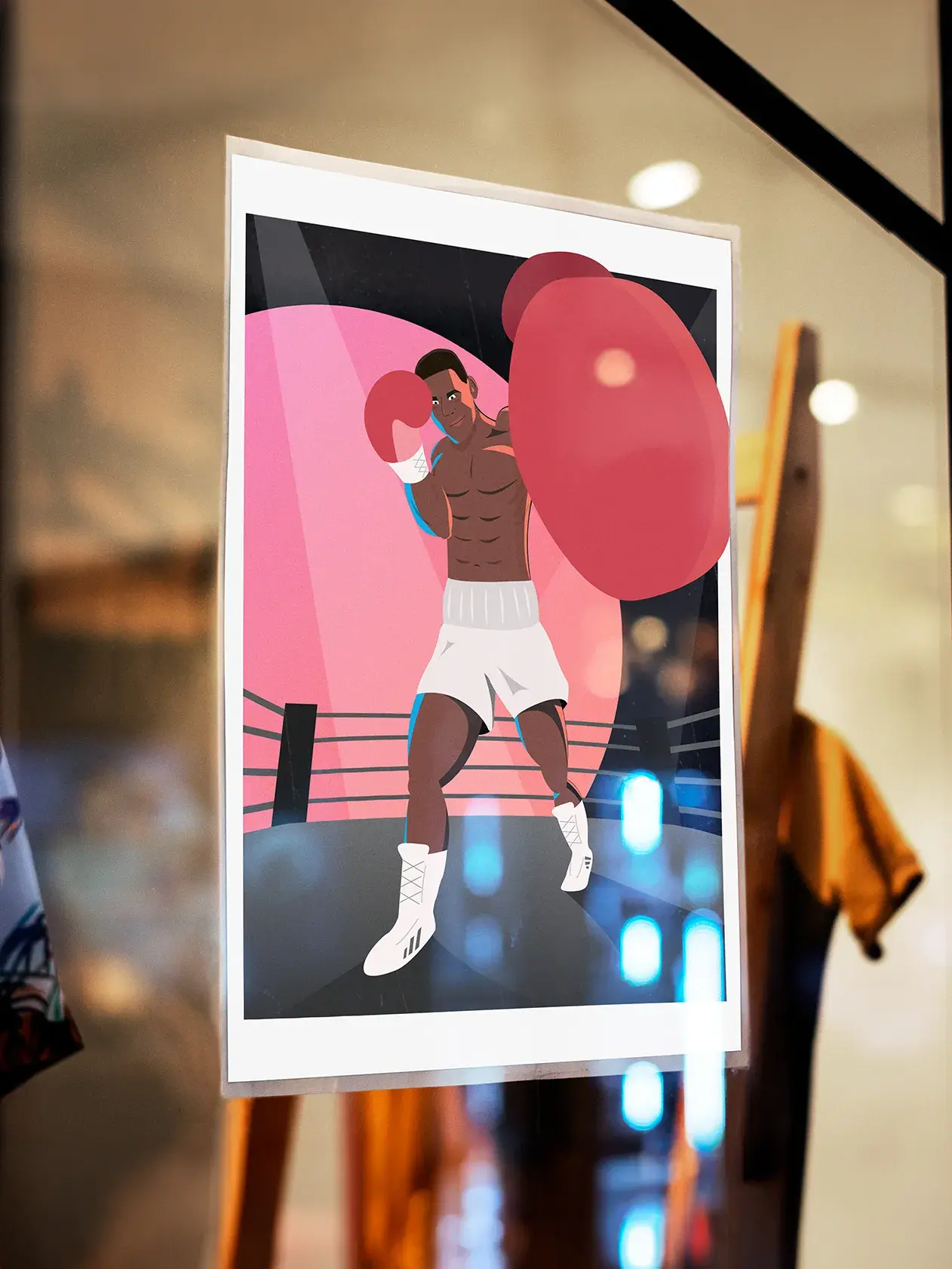 Boxer illustration mockup thumbnail Van Campen Design